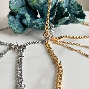 Silver and Gold Chain Belt Duo NIB